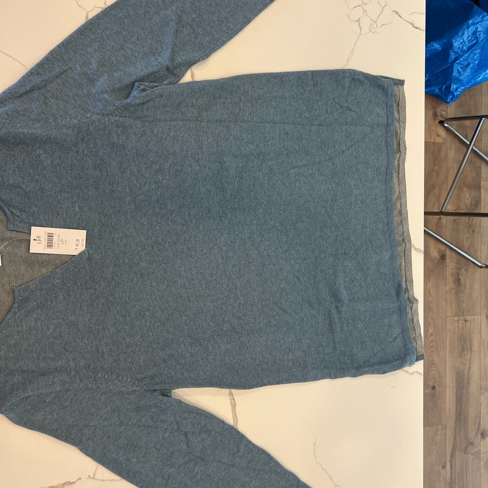 Women’s Blue V-Neck Sweater